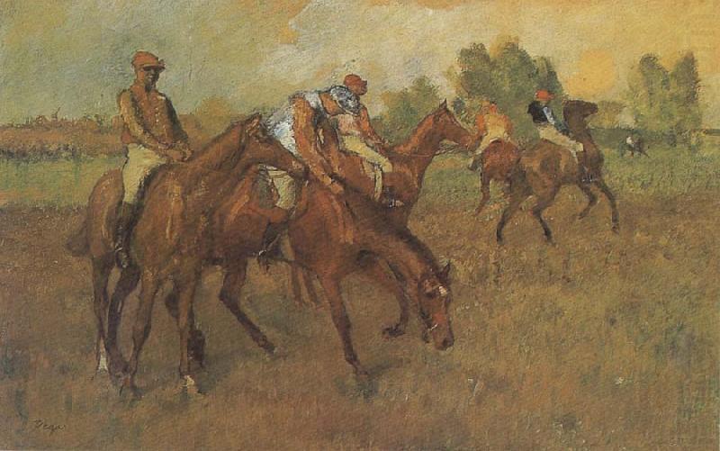 Before the race, Edgar Degas